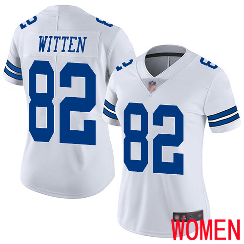 Women Dallas Cowboys Limited White Jason Witten Road #82 Vapor Untouchable NFL Jersey